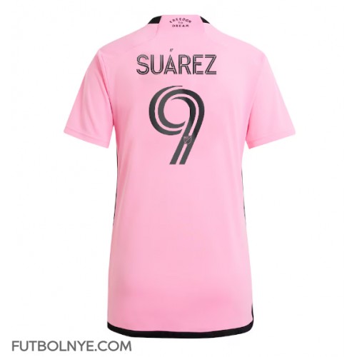 Camiseta Inter Miami Luis Suarez #9 Primera Equipación para mujer 2024-25 manga corta